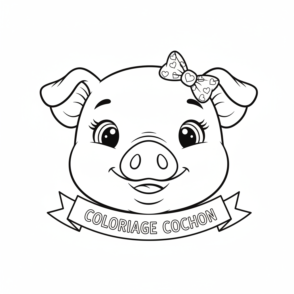 Coloriage coloriage cochon 4
