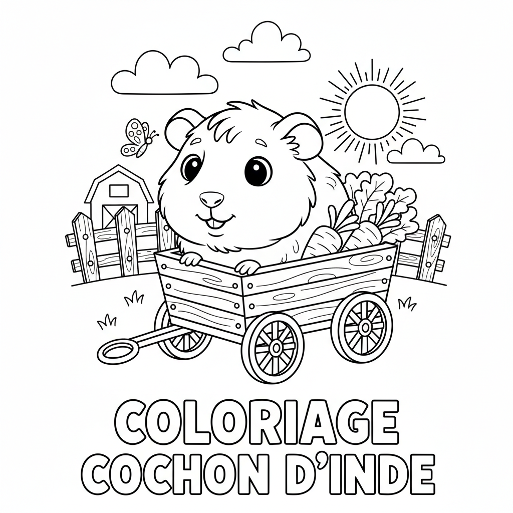 Coloriage coloriage cochon d inde 2