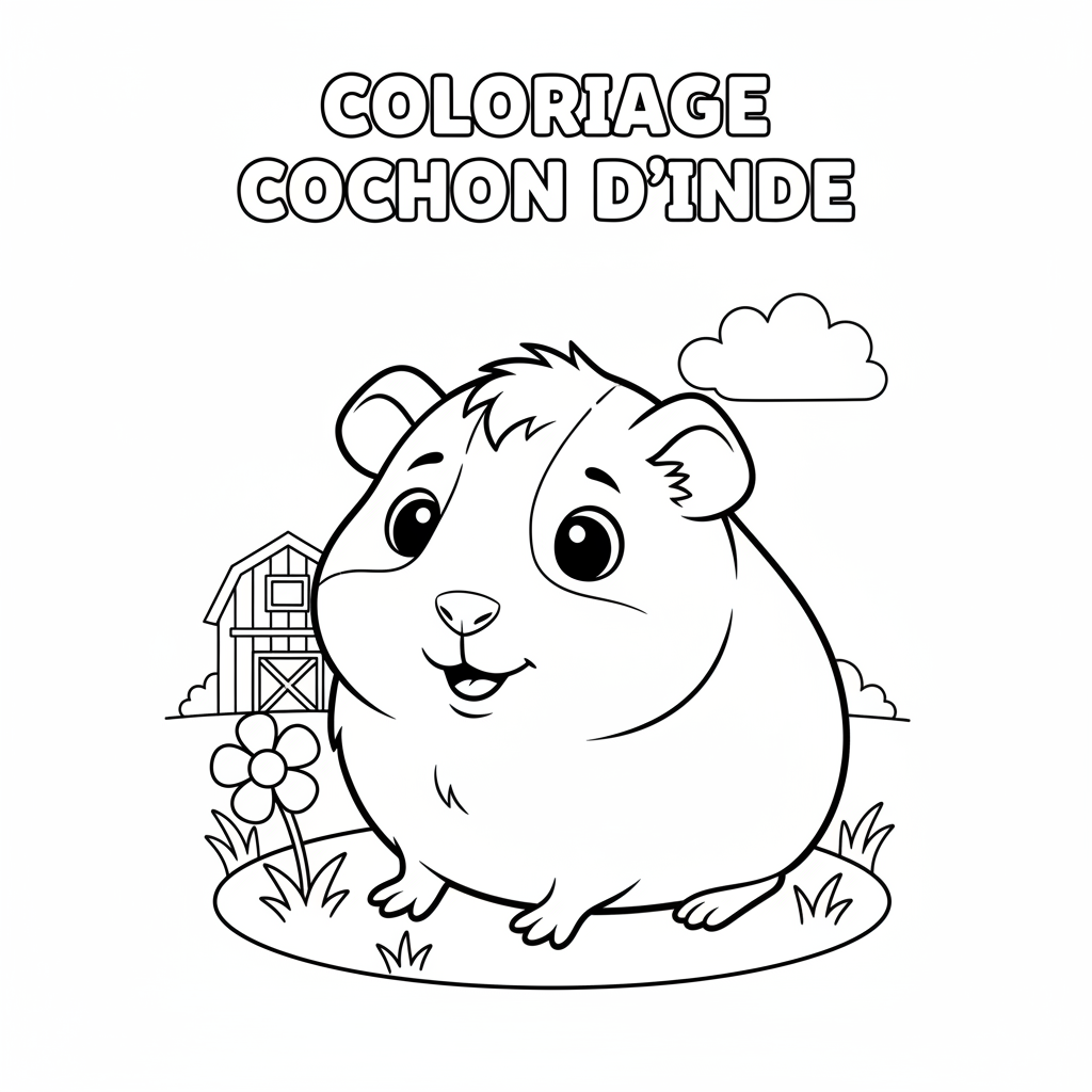 Coloriage coloriage cochon d'inde 1
