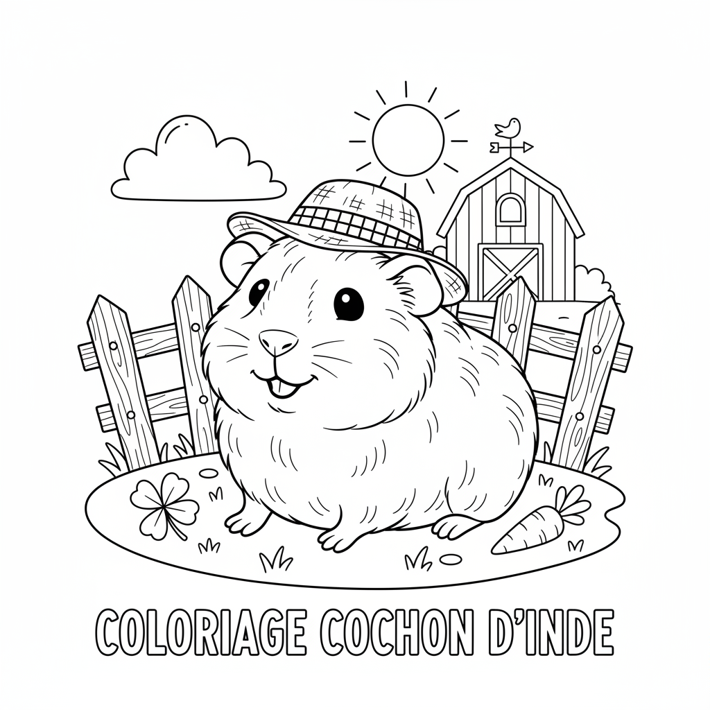 Coloriage coloriage cochon d'inde 2