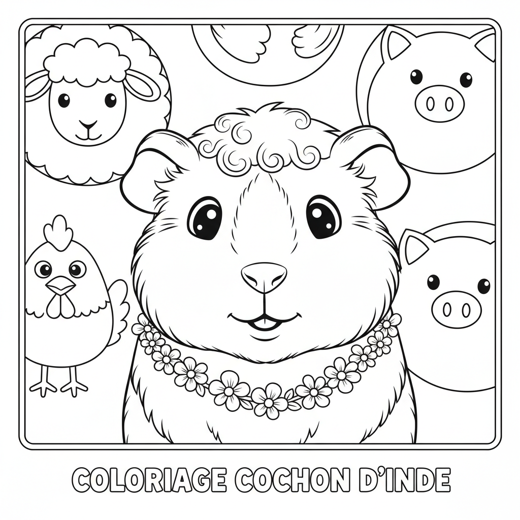 Coloriage coloriage cochon d'inde 4