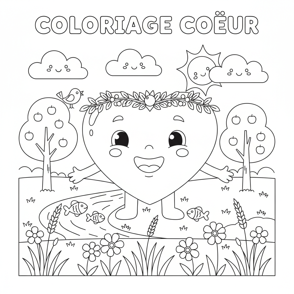 Coloriage coloriage coeur 3