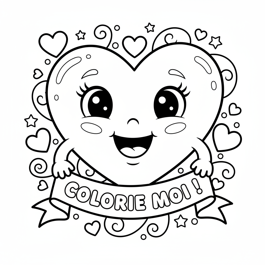 Coloriage coloriage coeur 4