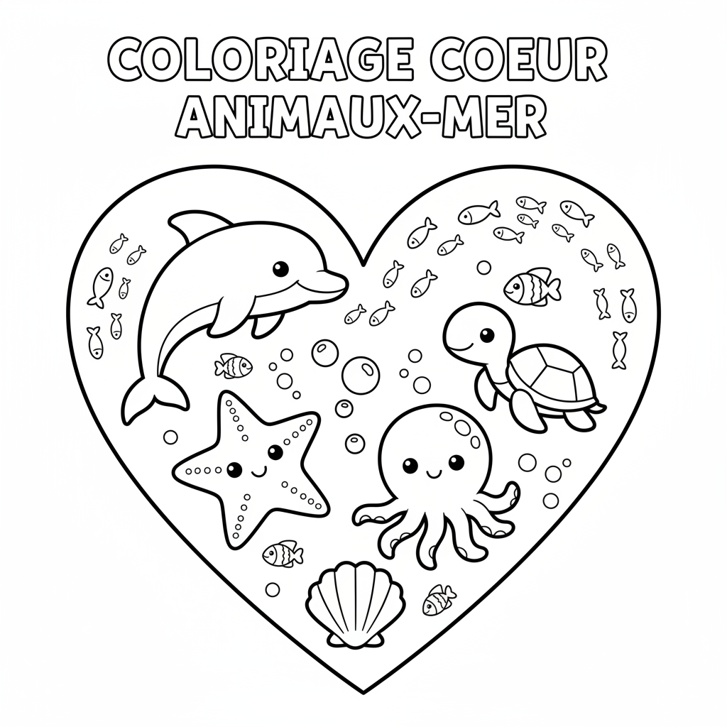 Coloriage Coloriage Coeur À Imprimer Gratuit à Imprimer