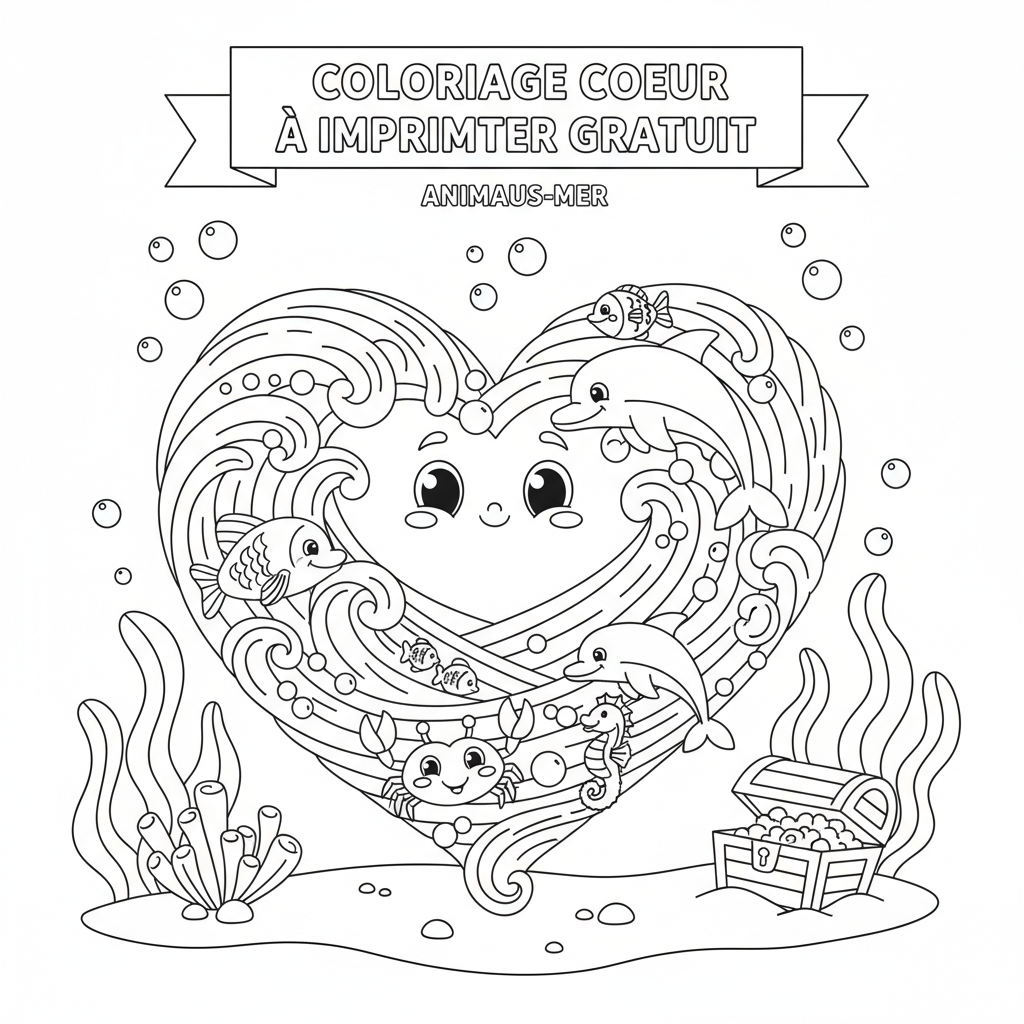 Coloriage coloriage coeur à imprimer gratuit 3