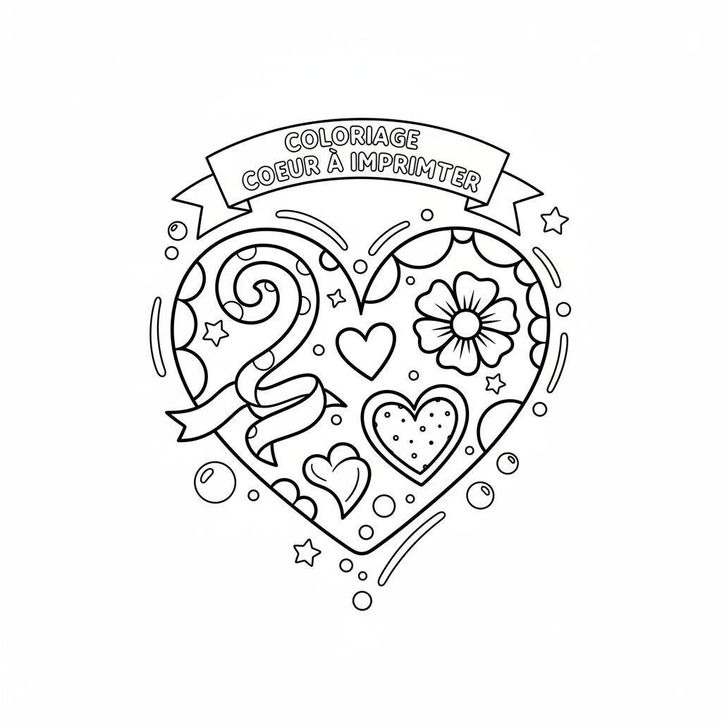 Coloriage coloriage coeur imprimer 2