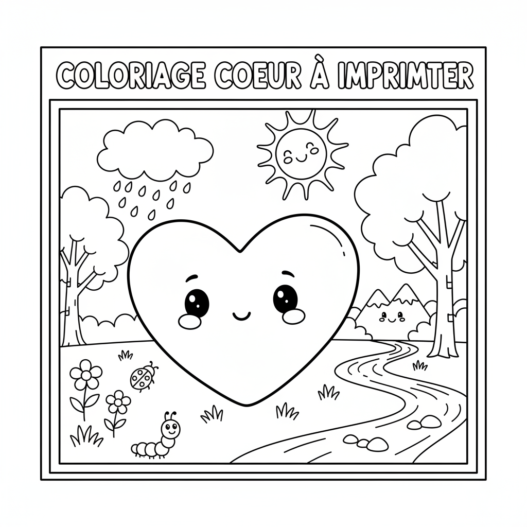 Coloriage coloriage coeur imprimer 3
