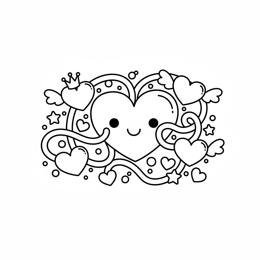 Coloriage coloriage coeurs