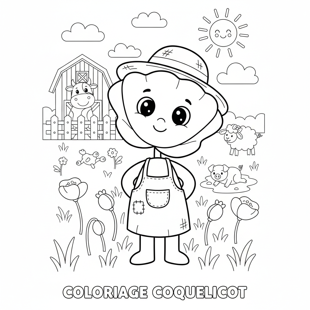 Coloriage coloriage coquelicot 4