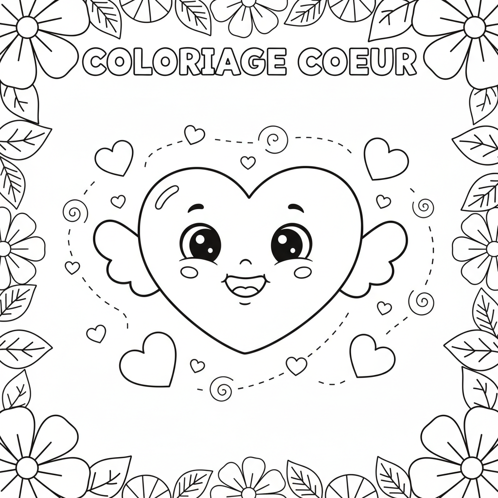 Coloriage coloriage cœur 4