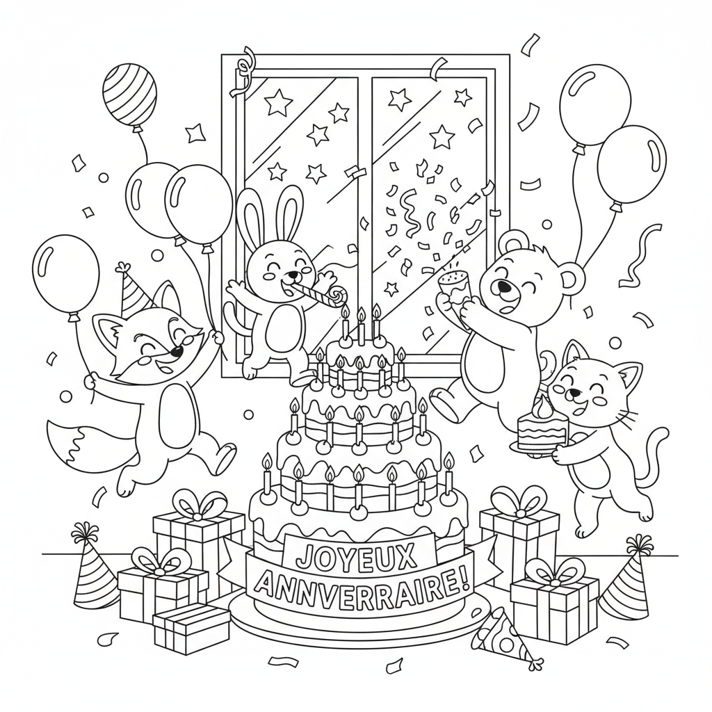 Coloriage coloriage d anniversaire 5