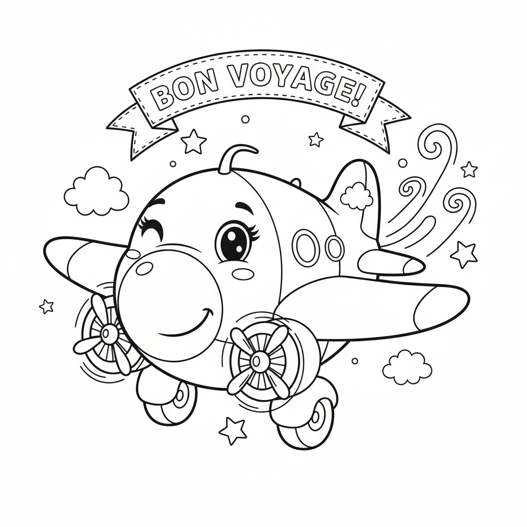 Coloriage coloriage d un avion 4