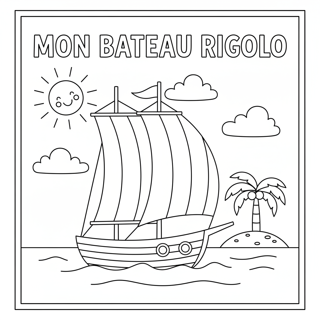 Coloriage coloriage d un bateau 3