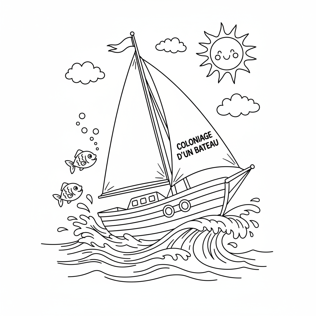 Coloriage coloriage d un bateau 5