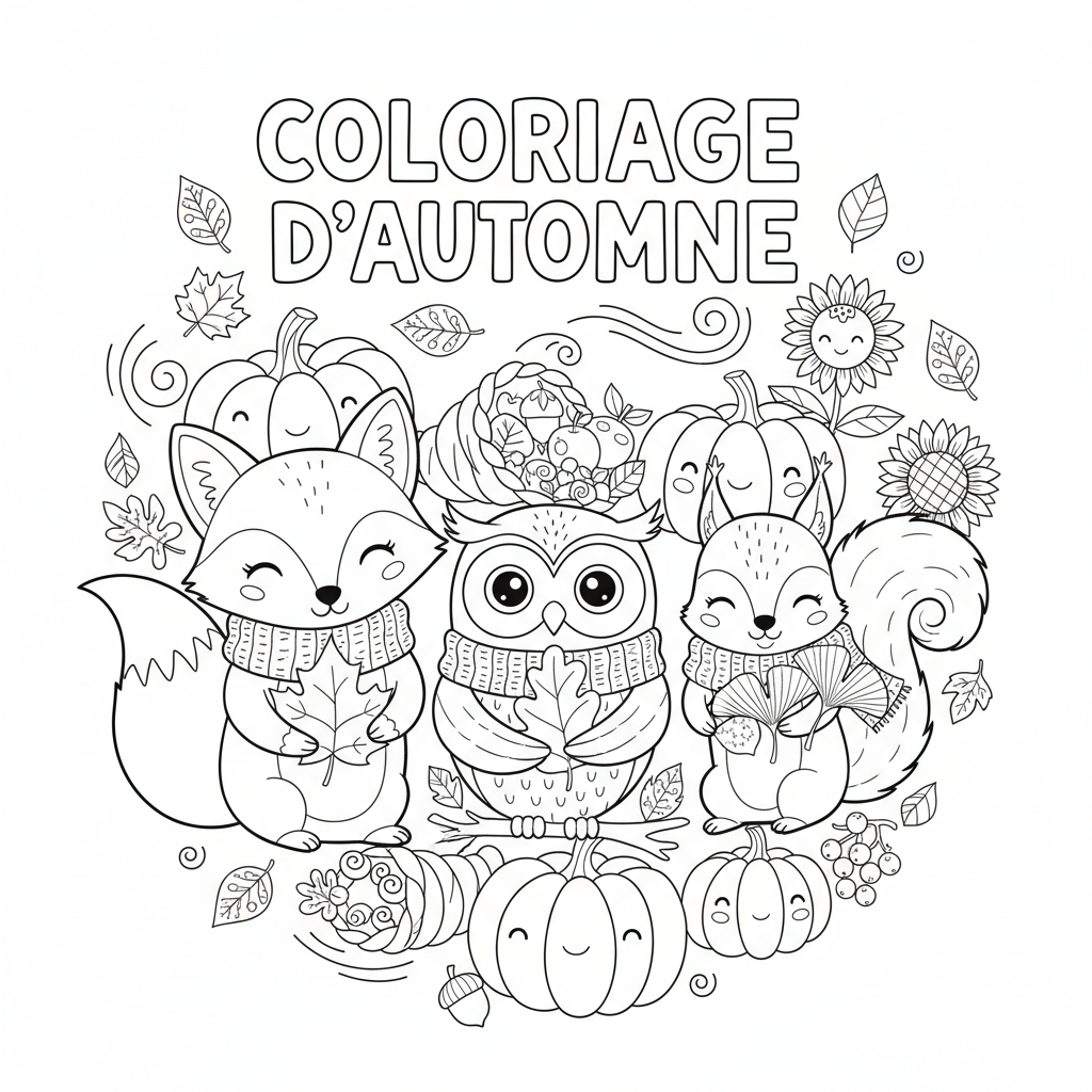 Coloriage coloriage d4automne 4