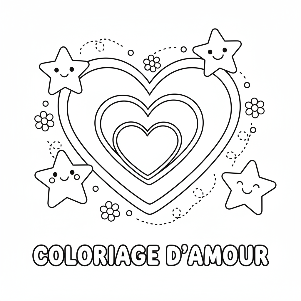 Coloriage coloriage d'amour