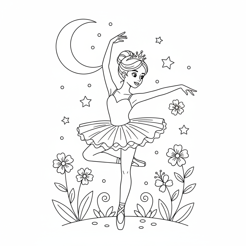 Coloriage coloriage danseuse etoile 3