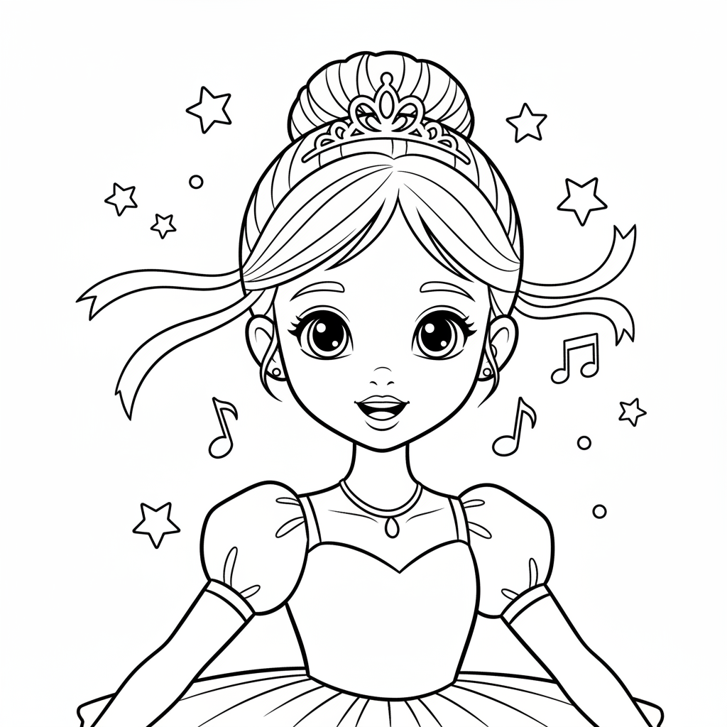 Coloriage coloriage danseuse etoile 4