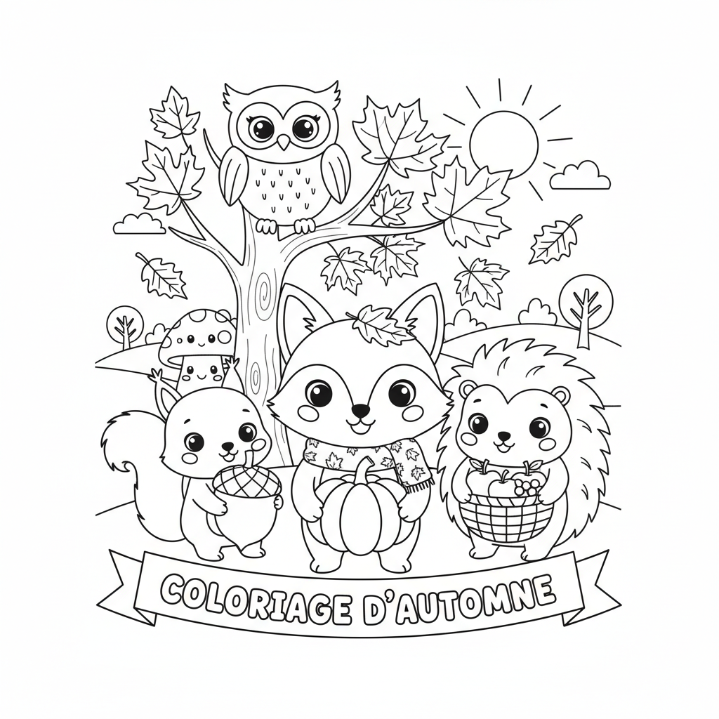 Coloriage coloriage d'automne 4