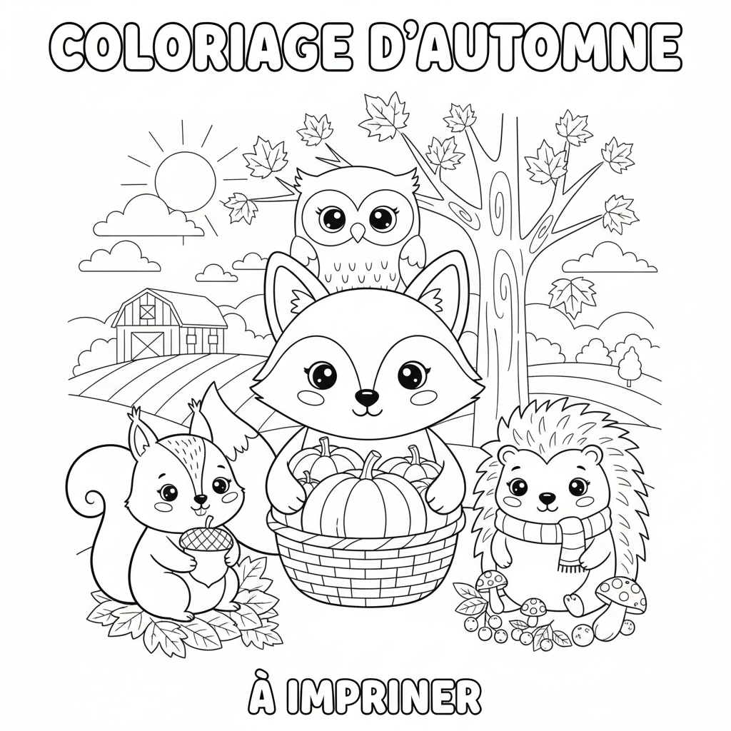 Coloriage coloriage d'automne à imprimer 4
