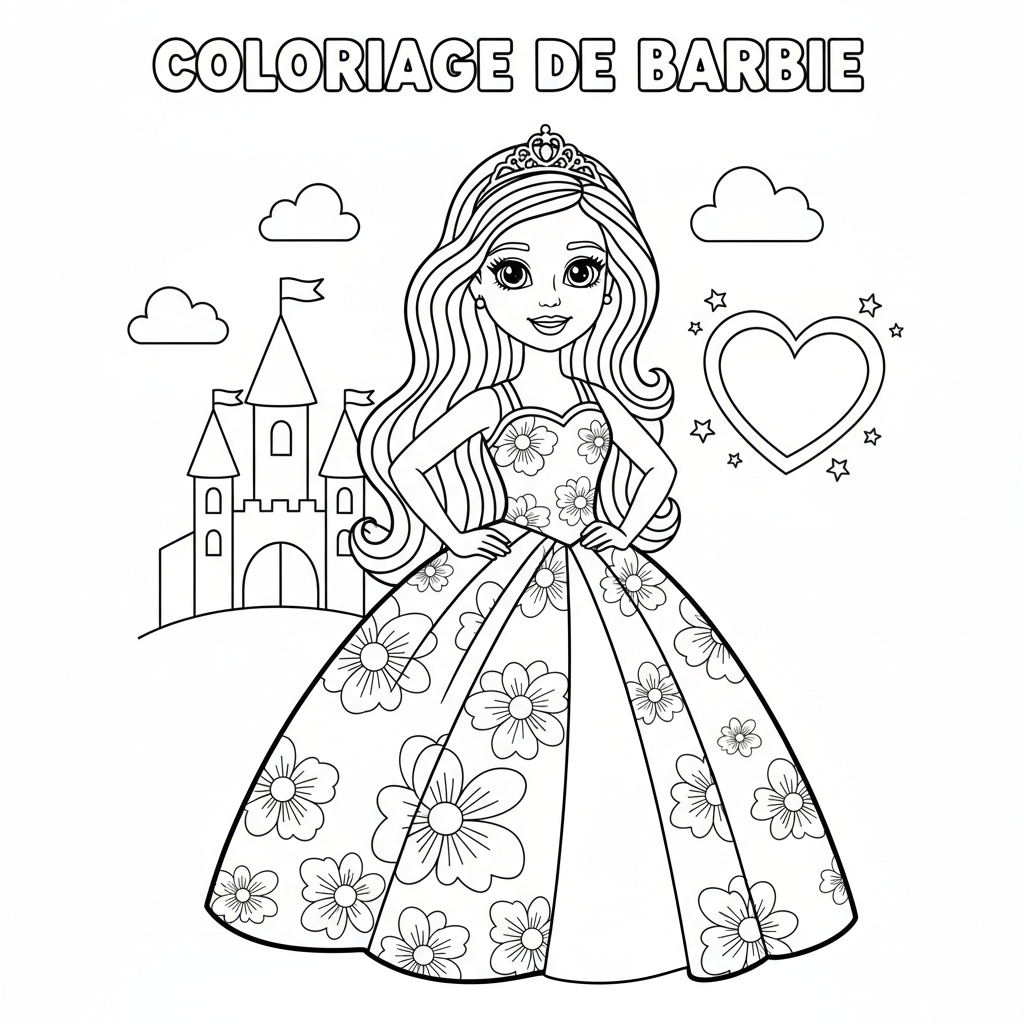 Coloriage coloriage de barbie