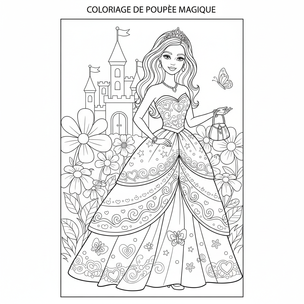 Coloriage coloriage de barbie 2