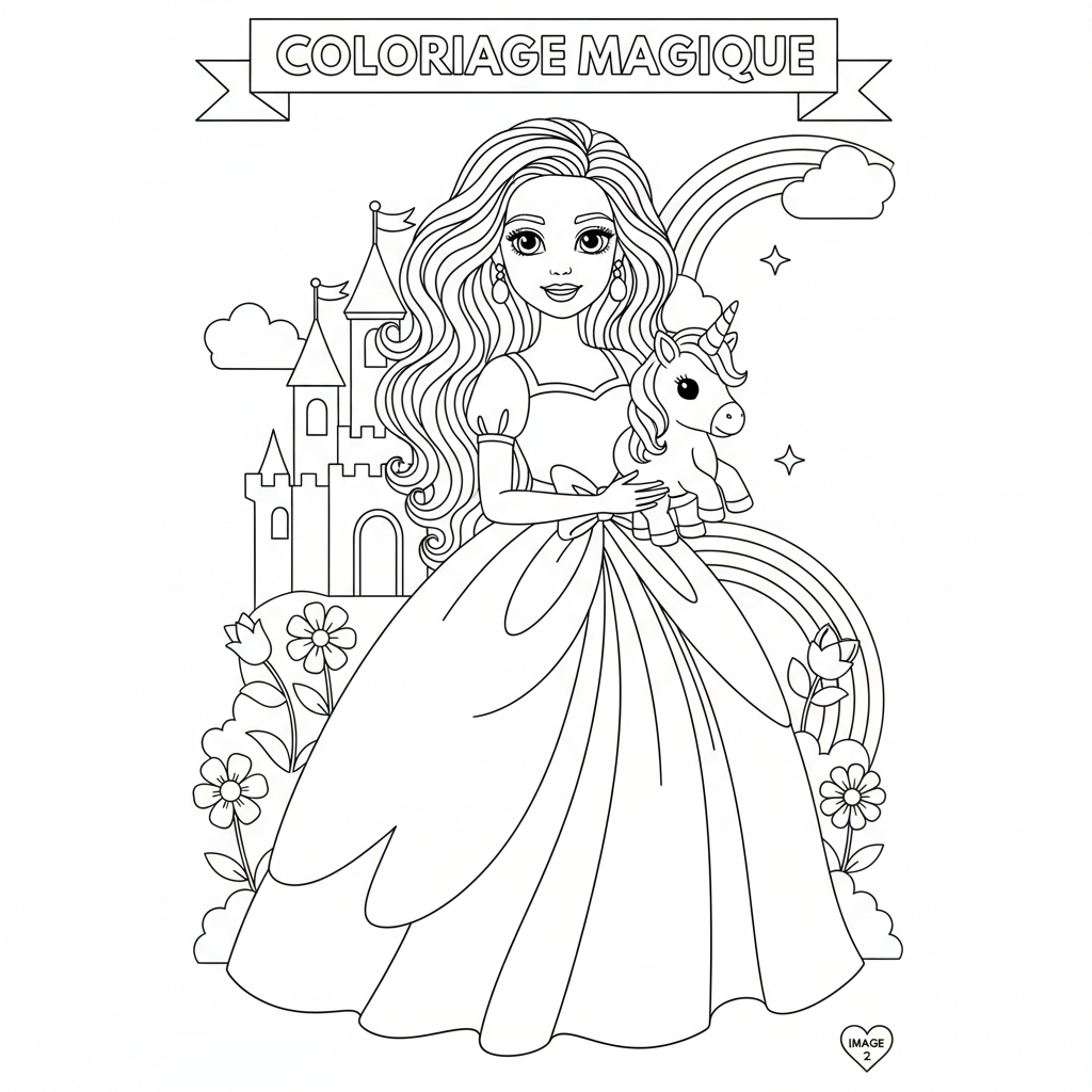 Coloriage coloriage de barbie à imprimer 2