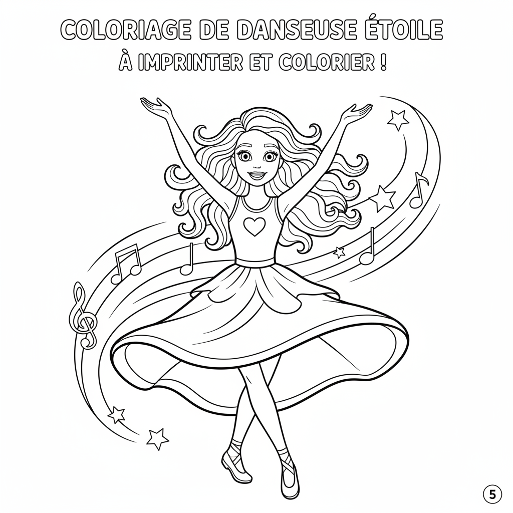 Coloriage coloriage de barbie à imprimer 5