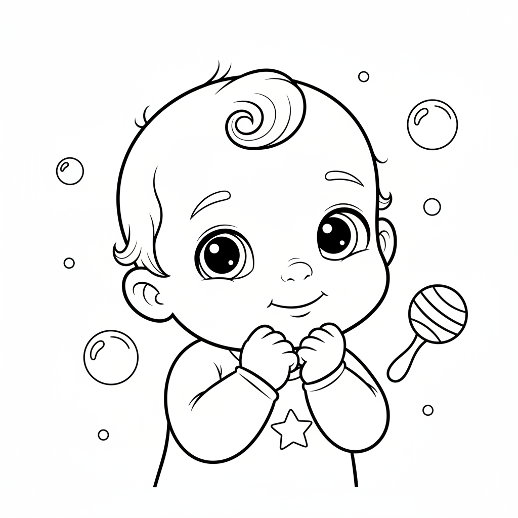 Coloriage coloriage de bebe 4