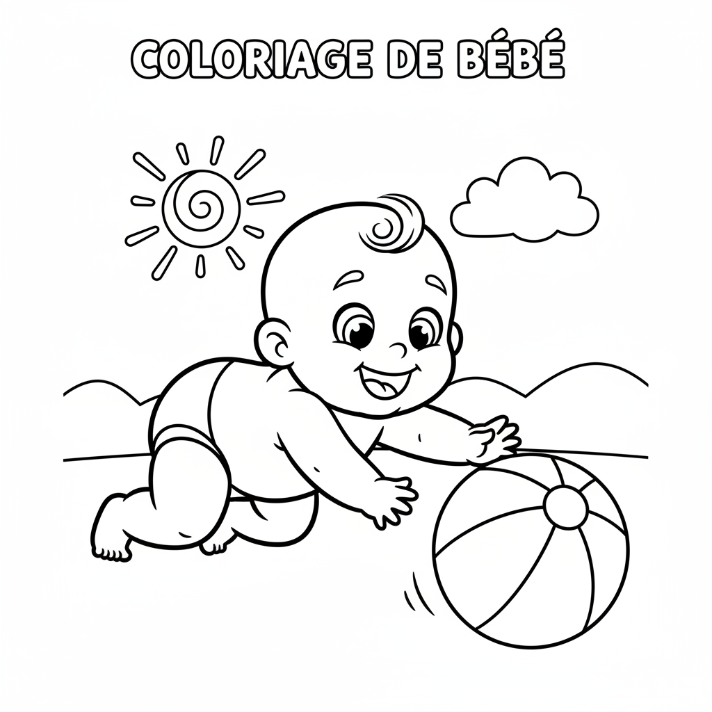 Coloriage coloriage de bebe 5