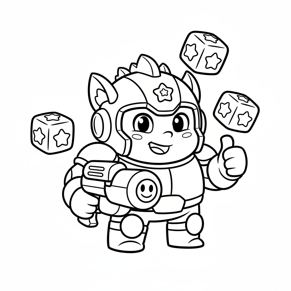 Coloriage coloriage de brawl stars 4
