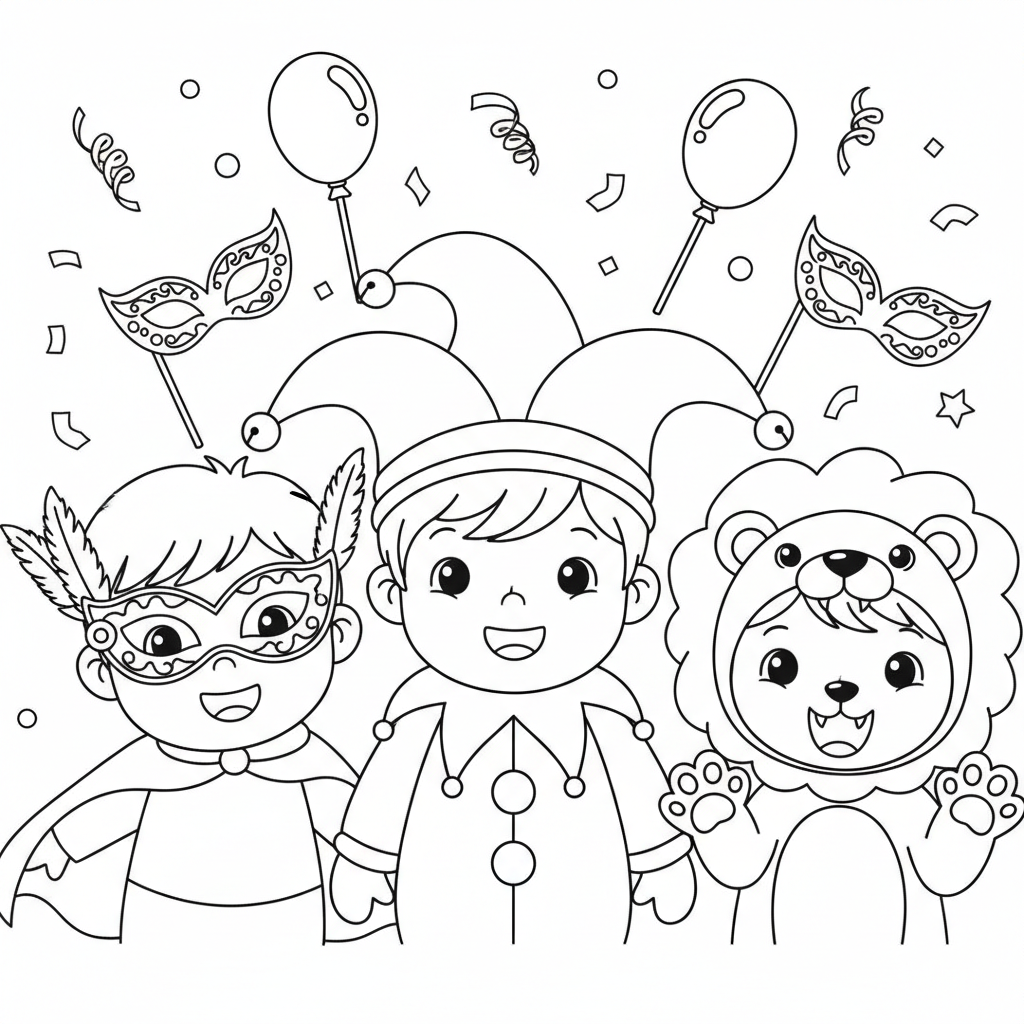 Coloriage coloriage de carnaval 4