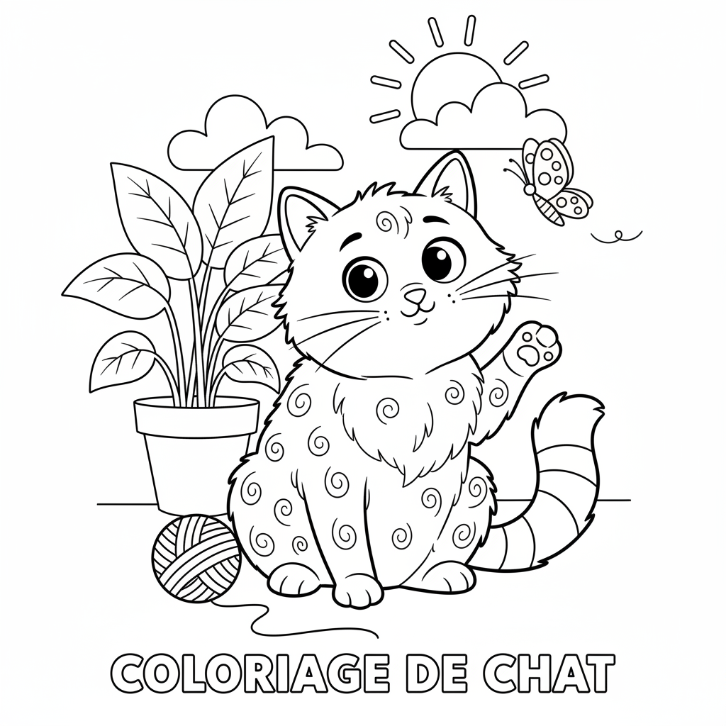 Coloriage coloriage de chat 2
