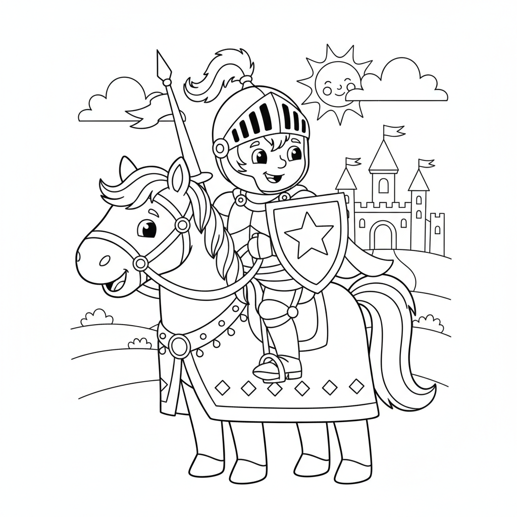 Coloriage coloriage de chevalier 2