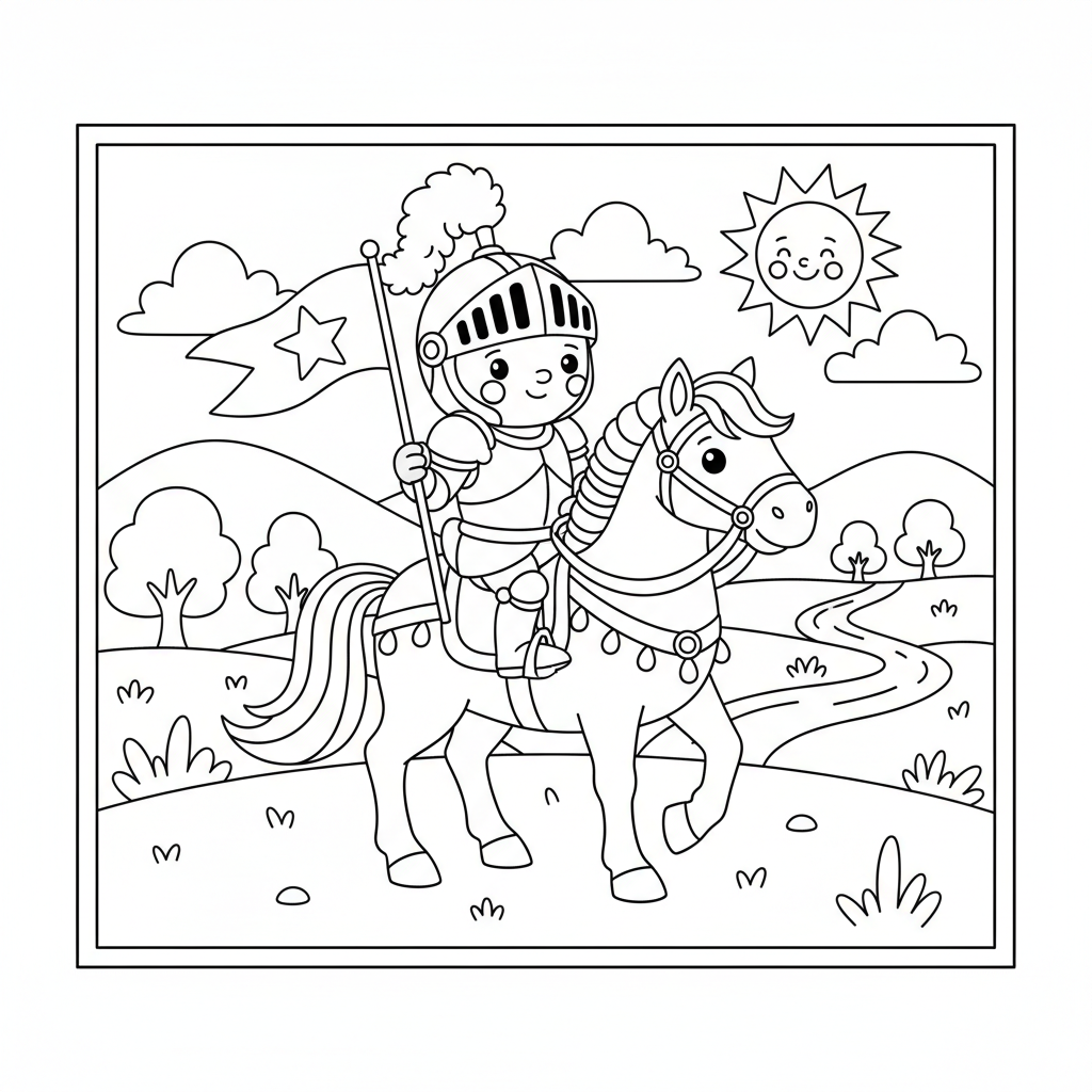 Coloriage coloriage de chevalier 3