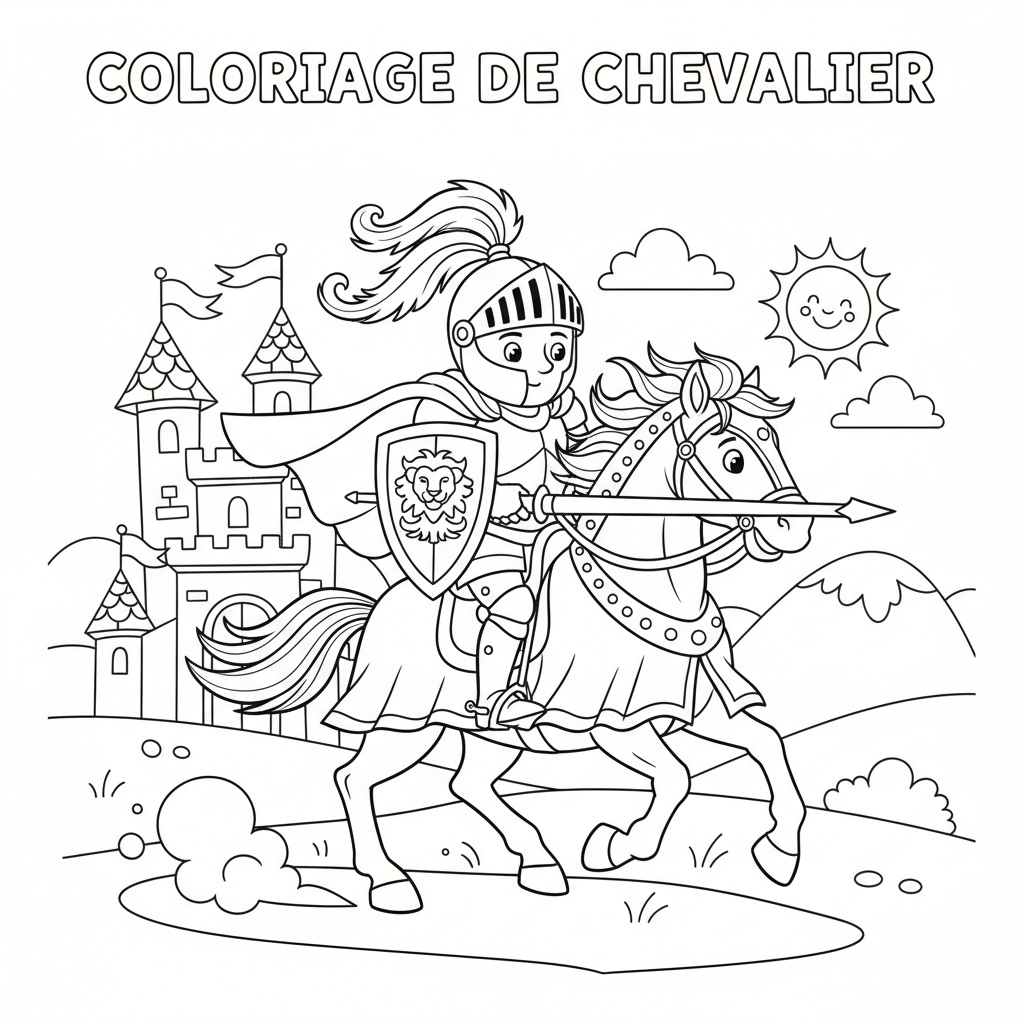 Coloriage coloriage de chevalier 5