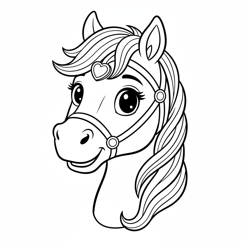 Coloriage coloriage de chevaux 4