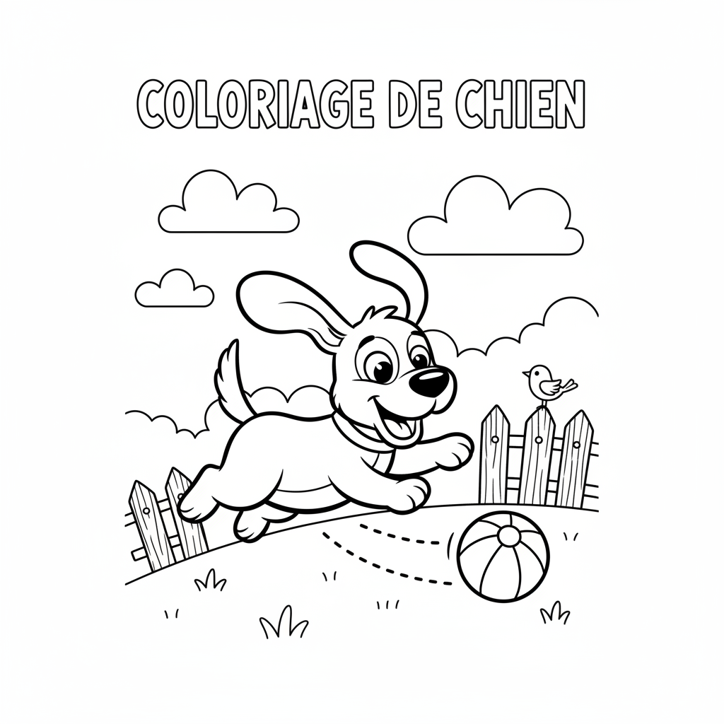 Coloriage coloriage de chien 5