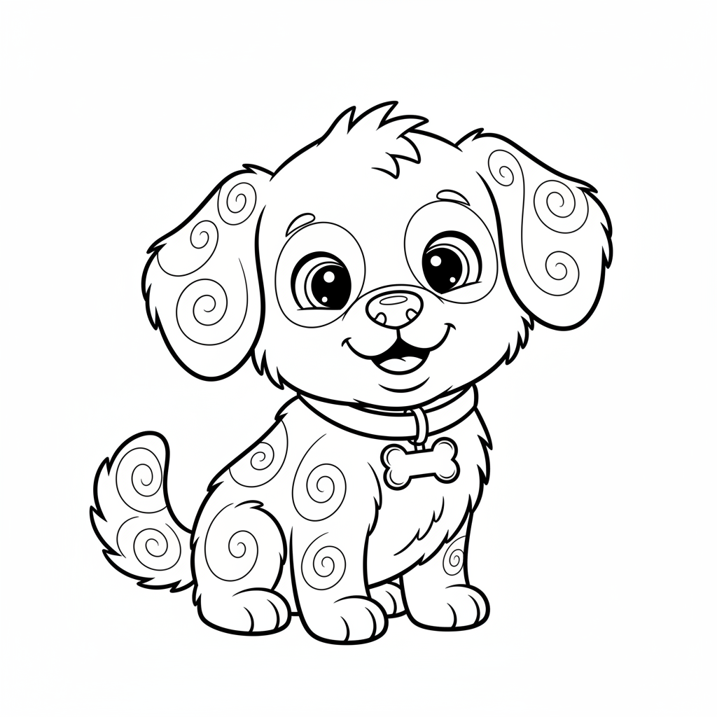 Coloriage coloriage de chiens 4