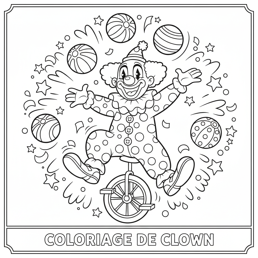 Coloriage coloriage de clown 5