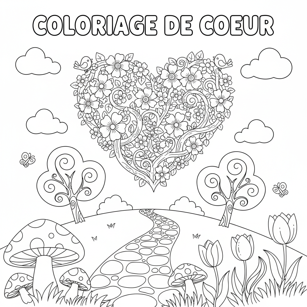 Coloriage coloriage de coeur 3
