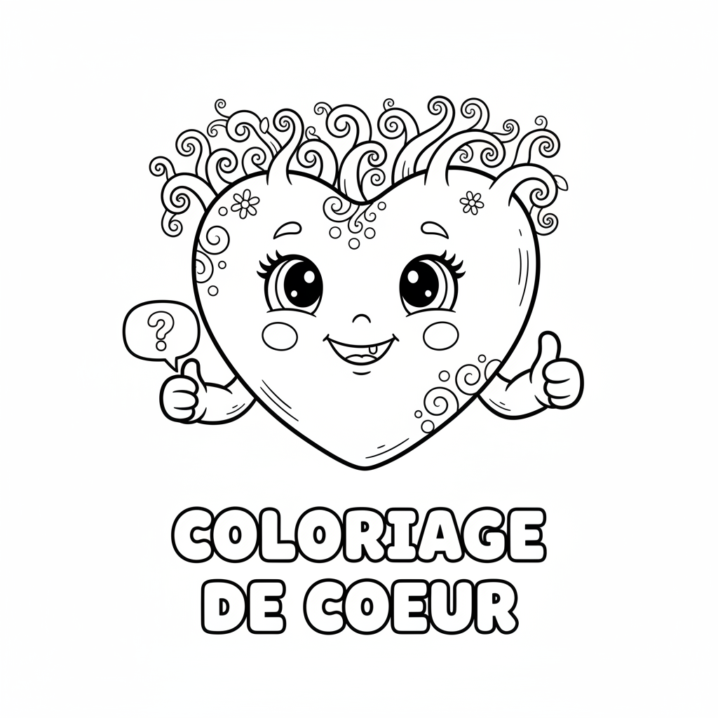 Coloriage coloriage de coeur 4