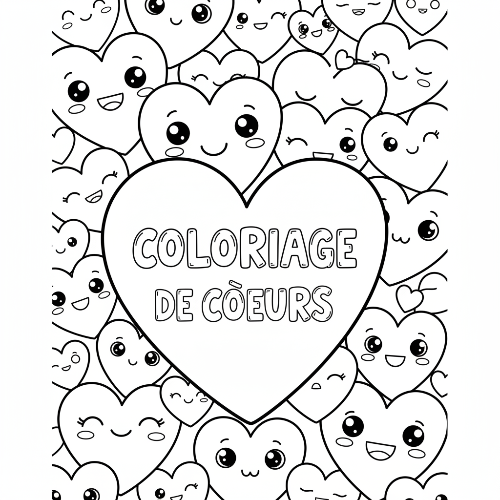 Coloriage coloriage de coeurs 4