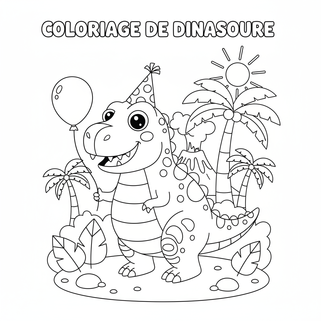 Coloriage coloriage de dinosaure