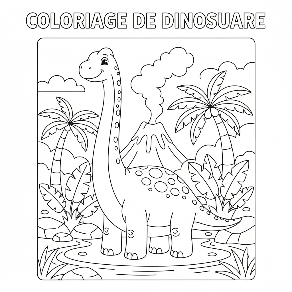 Coloriage coloriage de dinosaure 2