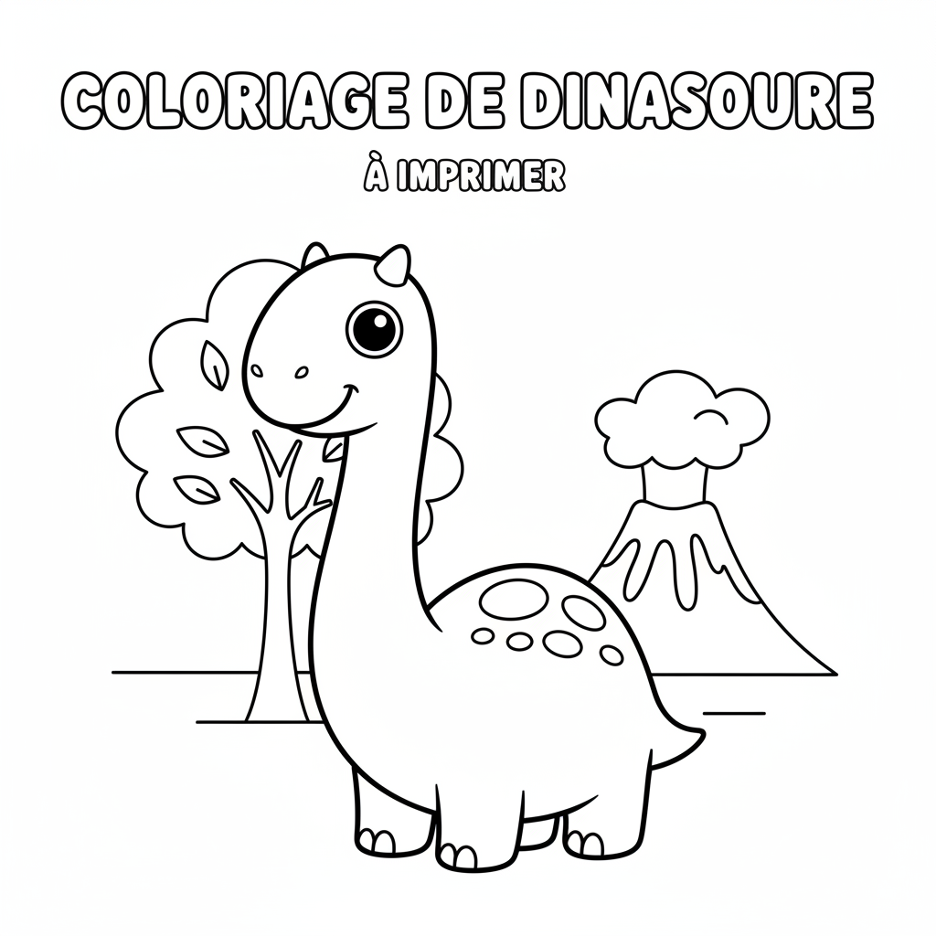 Coloriage coloriage de dinosaure à imprimer