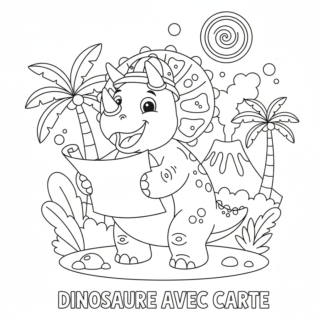 Coloriage coloriage de dinosaure à imprimer 2