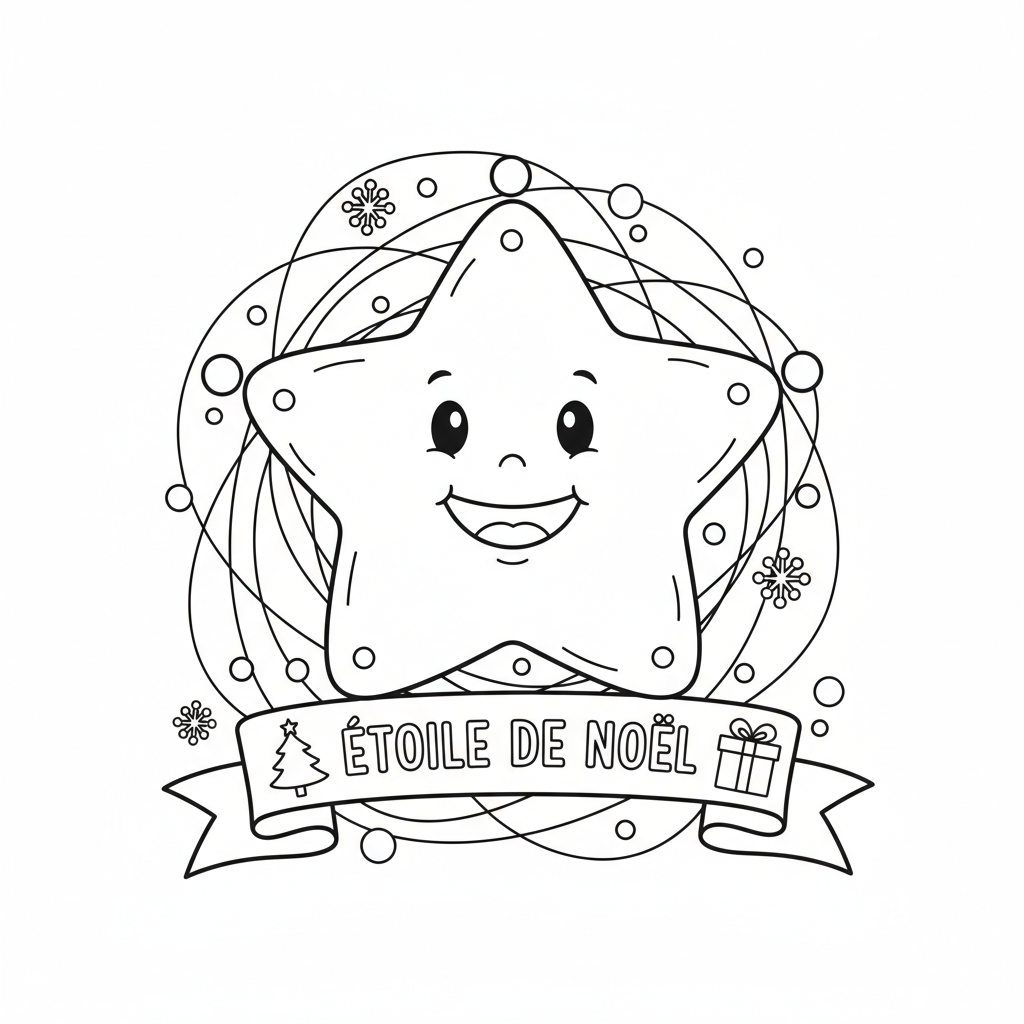 Coloriage coloriage de etoile de noel