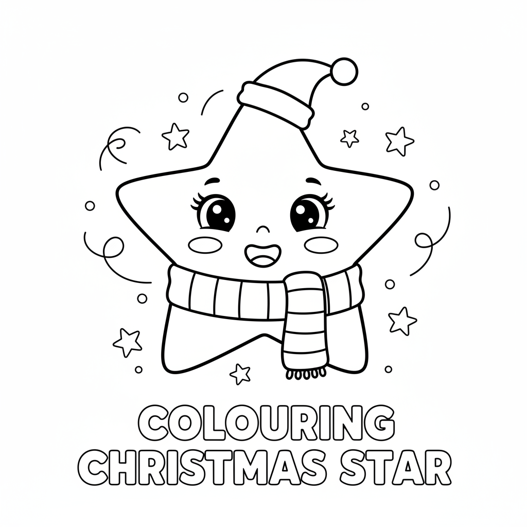 Coloriage coloriage de etoile de noel 4