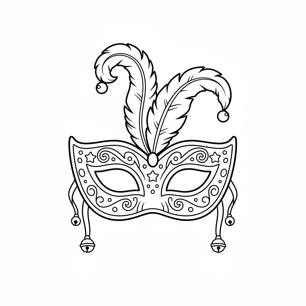 Coloriage coloriage de masque carnaval